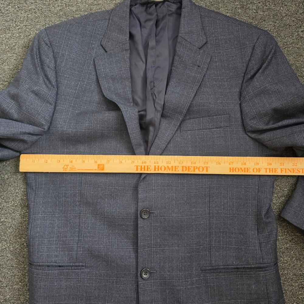 Jos‎ A Bank Blazer Blue Glen Plaid Mens 42R 100% Wool Signature Collection Coat - Picture 8 of 8
